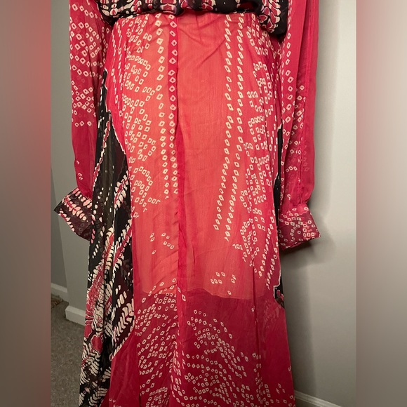 New Meghan Los Angeles split sleeve maxi dress size L - Picture 5 of 12